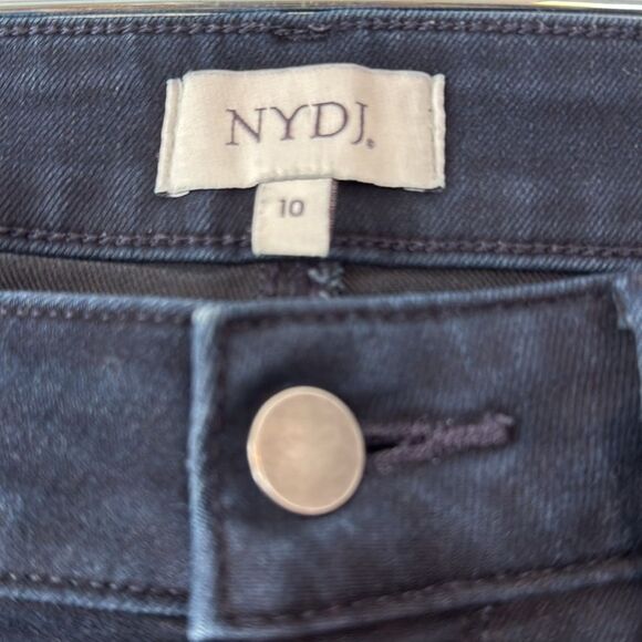 NYDJ Women's Straight Leg Jeans Dark Blue Size 10 Lift Lift Tuck Slimming - Picture 2 of 12